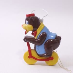 1970s, Bicycle Bear, Blow Mold, Toy Figure, Hanging, Vintage, ~ 251117-WH 1398